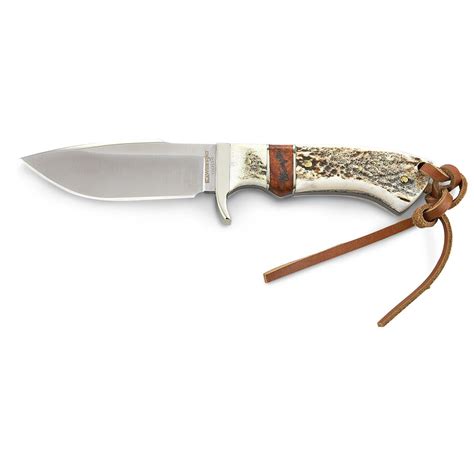 Wrangler® Stag Handle Skinner Knife - 181090, Fixed Blade Knives at ...