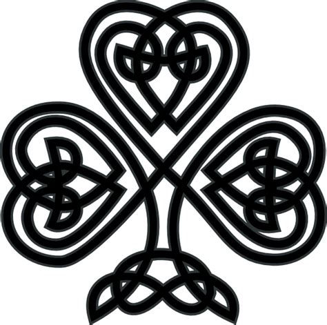 Black Celtic Shamrock Clip Art at Clker.com - vector clip art online, royalty free & public domain