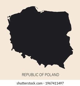 Highly Detailed Poland Map Borders Isolated Stock Vector (Royalty Free ...