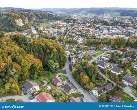 Aerial View of Central Europe Rural Village Stock Image - Image of countryside, environment ...