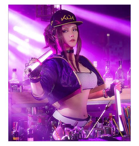 League of Legends K/DA Akali cosplay costume - CosplayFTW