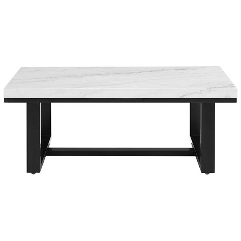 Steve Silver Lucca LROLC200CAS Transitional Marble Top Cocktail Table with Casters | Godby Home ...