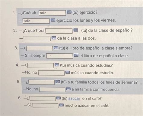 THIS IS A SPANISH QUESTION there is no option to mark | Chegg.com