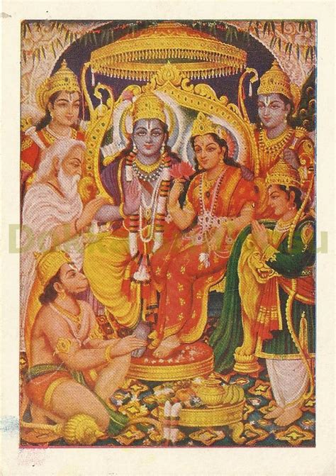 Heritage of India: Sri Rama Pattabhishekam vintage mythological postcards