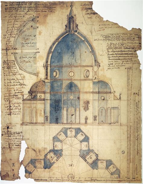 Florence Brunelleschi Ncross-Section Of Filippo BrunelleschiS Design ...