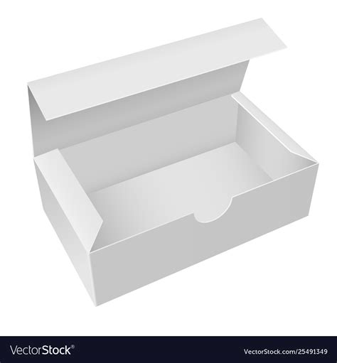 White paper box Royalty Free Vector Image - VectorStock