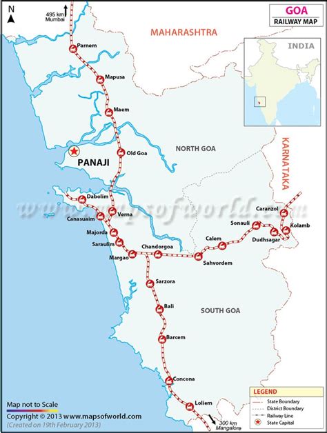 Goa Railway Map | Majorda, Map, Margao