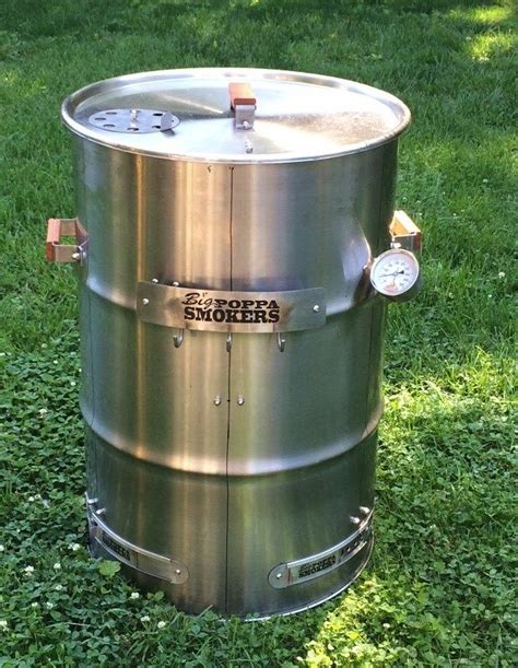 55 Gallon Stainless Steel Drum Smoker using one of out new 1.2mm stainless steel barrels ...