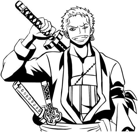 Desenhos de One Piece Zoro para Colorir e Imprimir - ColorirOnline.Com