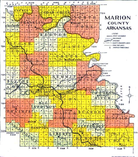 Marion Co AR Full Township Map