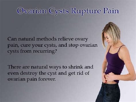 Ovarian Cysts Rupture Pain