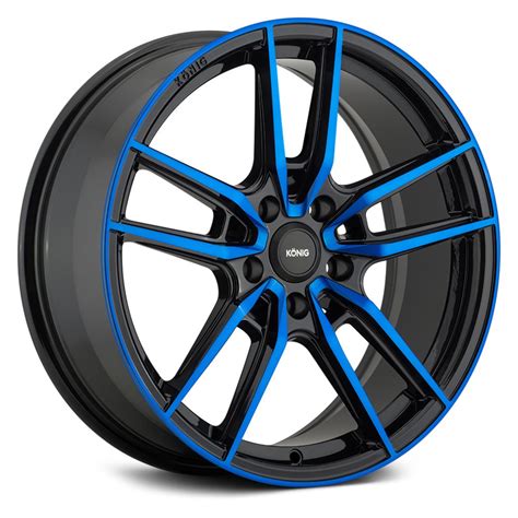 KONIG® MYTH Wheels - Gloss Black with Blue Tinted Clear Coat Rims