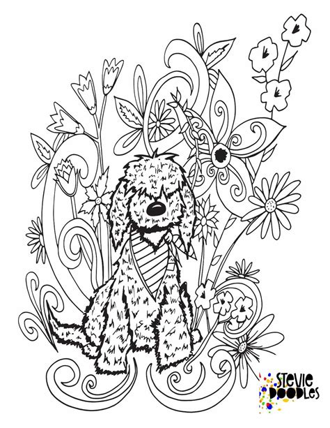 Free Golden Doodle Coloring Page — Stevie Doodles Free Printable Coloring Pages