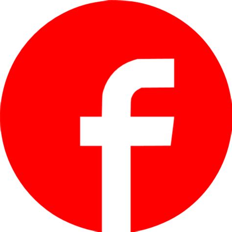 Facebook Logo Red Color Png