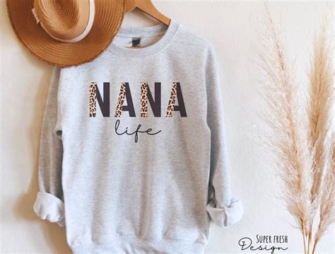 Nana Sweatshirt, Nana Sweater, Leopard Print, Nana Gift, Grandmother ...