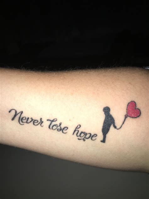 My « Never lose hope » tatoo ! ️ | Hope tattoo, Hand tattoos, Picture ...