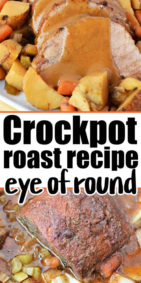 Eye of round roast slow cooker style is great. Cooking a Crockpot roast with gravy and vegetab ...