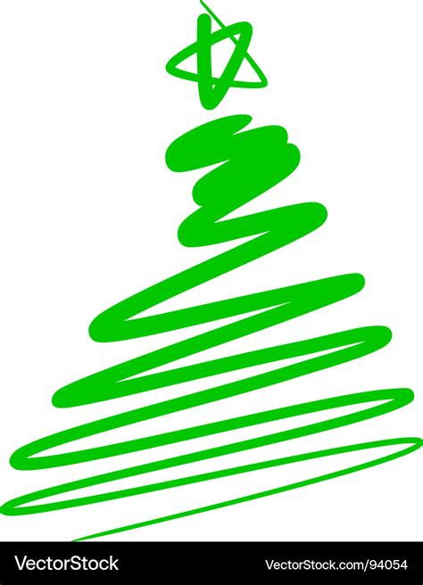 Abstract christmas tree a simple drawing Vector Image