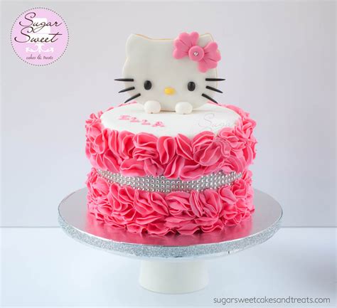 Hello Kitty Ruffled Cake - CakeCentral.com