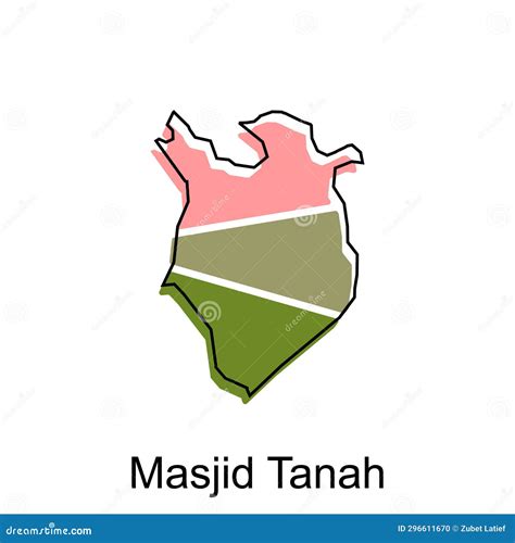 Map City of Masjid Tanah Vector Design Template, Infographic Vector Map Illustration on a White ...