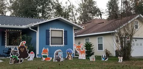 Woodland Critter Christmas front yard display, day and night : r/southpark