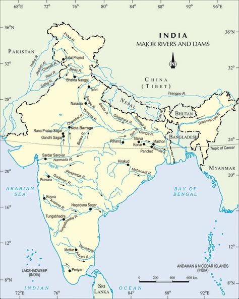 River Map of India | Major Indian Rivers Map