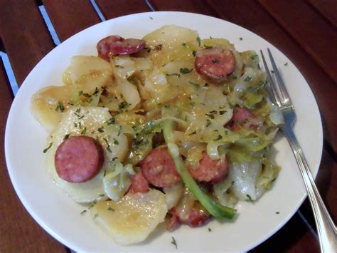 Potato, Cabbage, Smoked Sausage Skillet #Pompeian #Spon - Cindy's ...