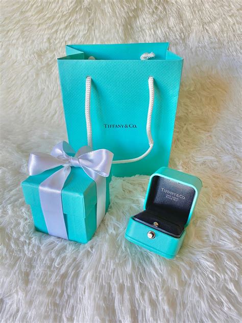 Tiffany & Co blue leather presentation engagement ring box | Etsy