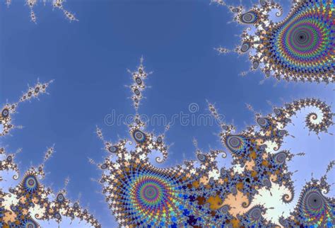 Beautiful Zoom into the Infinite Mathemacial Mandelbrot Set Fractal Stock Illustration ...