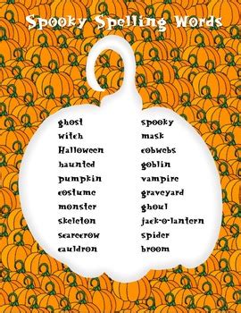 Spooky Halloween Spelling Unit by Where the Wild Things Learn | TpT