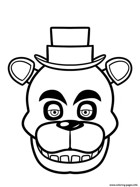 Print fnaf freddy five nights at freddys face coloring pages | Fnaf coloring pages, Coloring ...