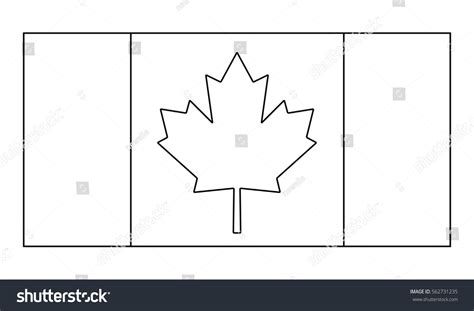 Canada Flag Outline Vector Symbol Icon Stock Vector (Royalty Free ...