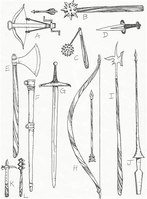 Medieval Bow And Arrow Diagram