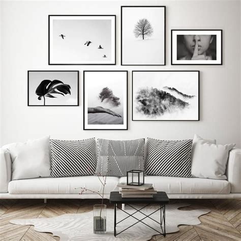 Set mit 6 Plakaten Schwarz-weiß Poster Schwarzweiß - Etsy.de | Picture wall living room, Gallery ...