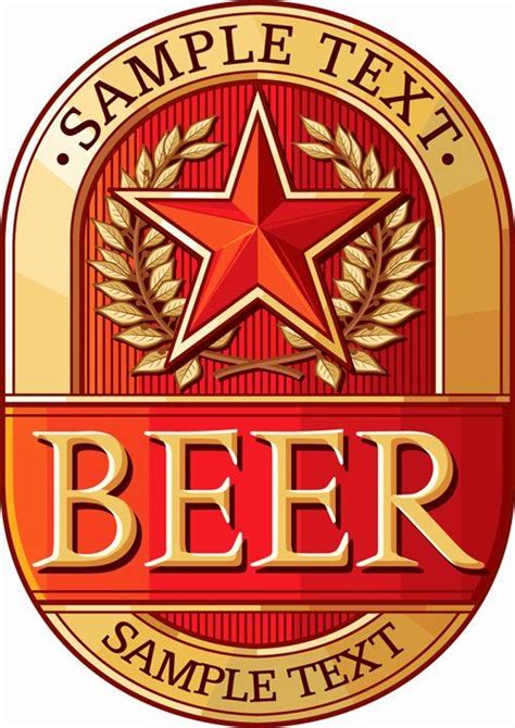 Beer Can Label Template New Set Of Vivid Beer Label Vector 04 Free ...