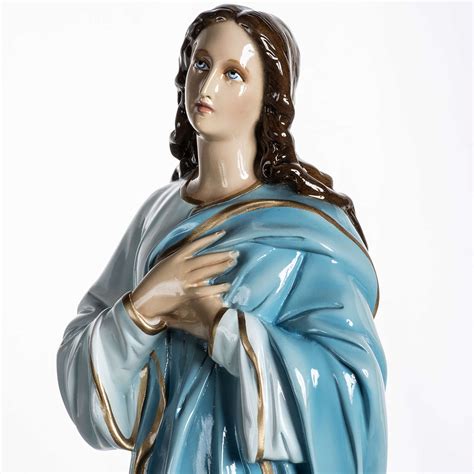 Blessed Virgin Mary statue in fiberglass 100cm | online sales on HOLYART.com