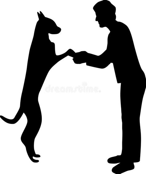 Woman and Dog Silhouette Vector Stock Vector - Illustration of clip, design: 22043003