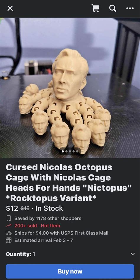 Nicolas Octopus Cage With Nicolas Cage Heads For Hands "Nictopus" : r/oddlyterrifying