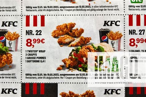 KFC Kentucky Fried Chicken, fast food poultry, coupons, voucher or