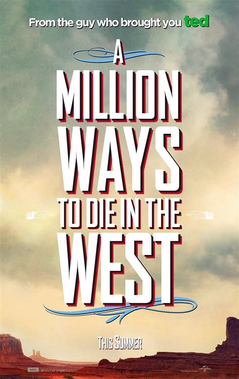 A Million Ways to Die in the West (2014) Poster #1 - Trailer Addict