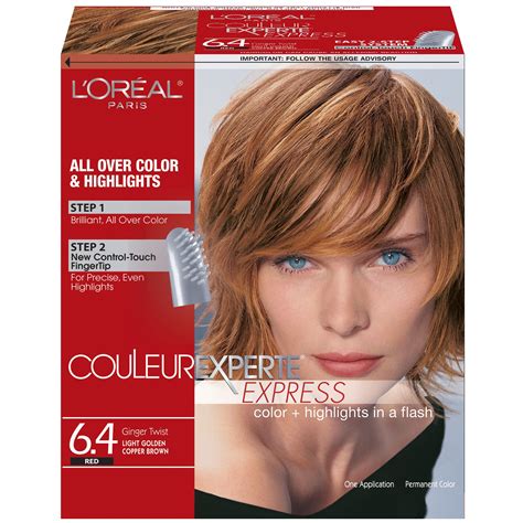 L'Oreal Paris Couleur Experte Hair Color + Hair Highlights, Light Golden Copper - Brown Ginger ...