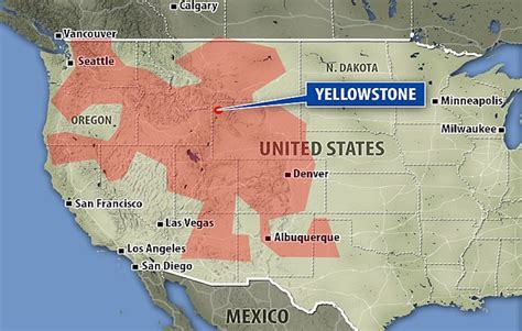 Yellowstone Volcano Eruption Map - London Top Attractions Map