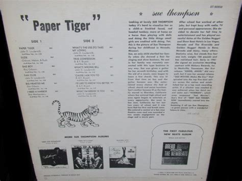 スー・トンプソンUS廃盤★SUE THOMPSON-『PAPER TIGER』 - MODERN RECORDS 2号店(LP/CD)