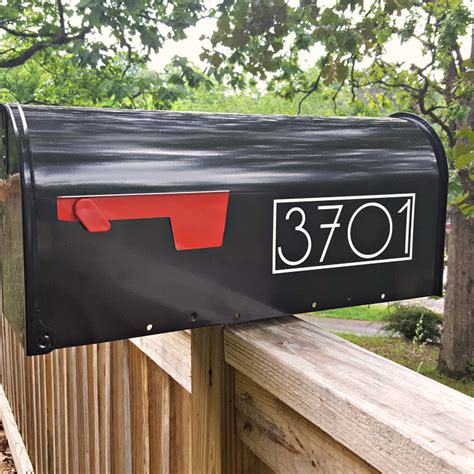 Modern mailbox decals with your exact house numbers