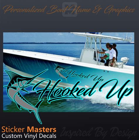 Boat Decals Custom Boat Name Decal Sail Fish by StickerMasters