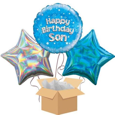 Son Happy Birthday Balloon Bouquet - Delivered Inflated | Party Delights