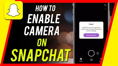 How to Enable Camera on Snapchat on iPhone - YouTube