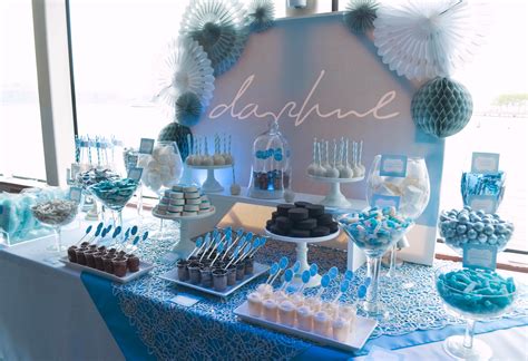 Baby shower candy table, Blue candy table, Candy table