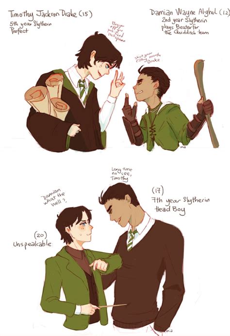 Tim Drake and Damien Wayne with a Harry Potter crossover / fan art ...