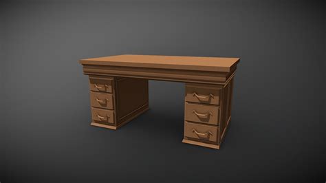 Wood Boss Office Table - Download Free 3D model by Jansan [cc284b0] - Sketchfab